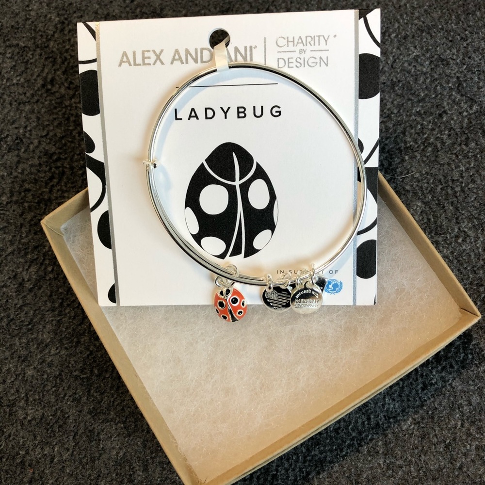 New on Box - Alex and Ani Silver Ladybug Bracelet